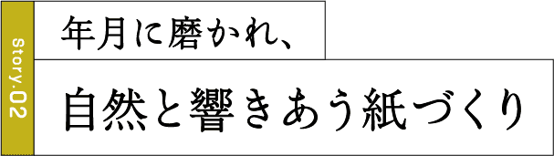 年月に磨かれ、自然と響きあう紙づくり