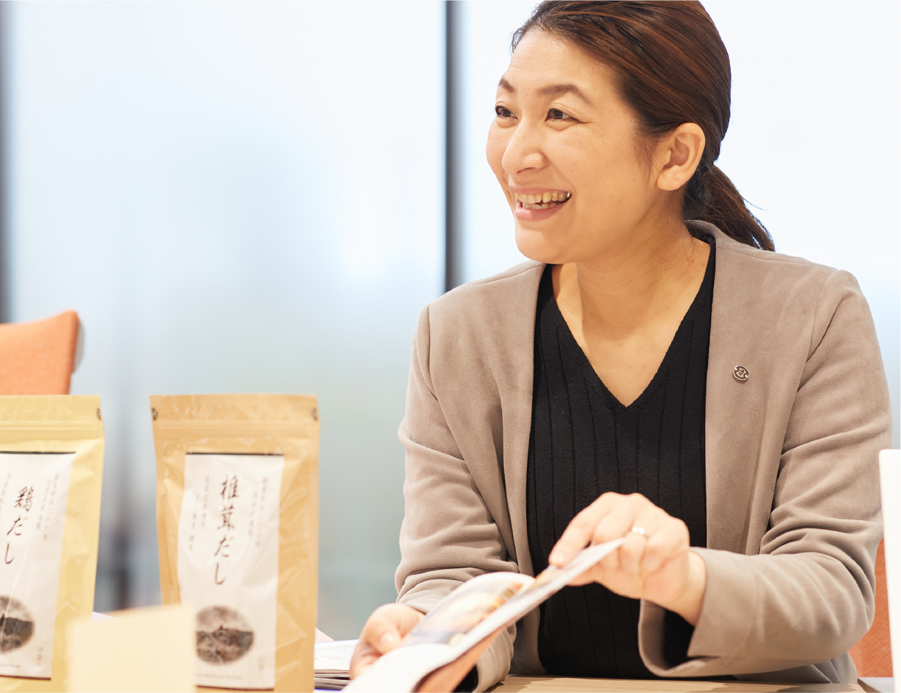 茅乃舎だしをはじめ、数々のだしの開発に携わってきた、野口香織さん